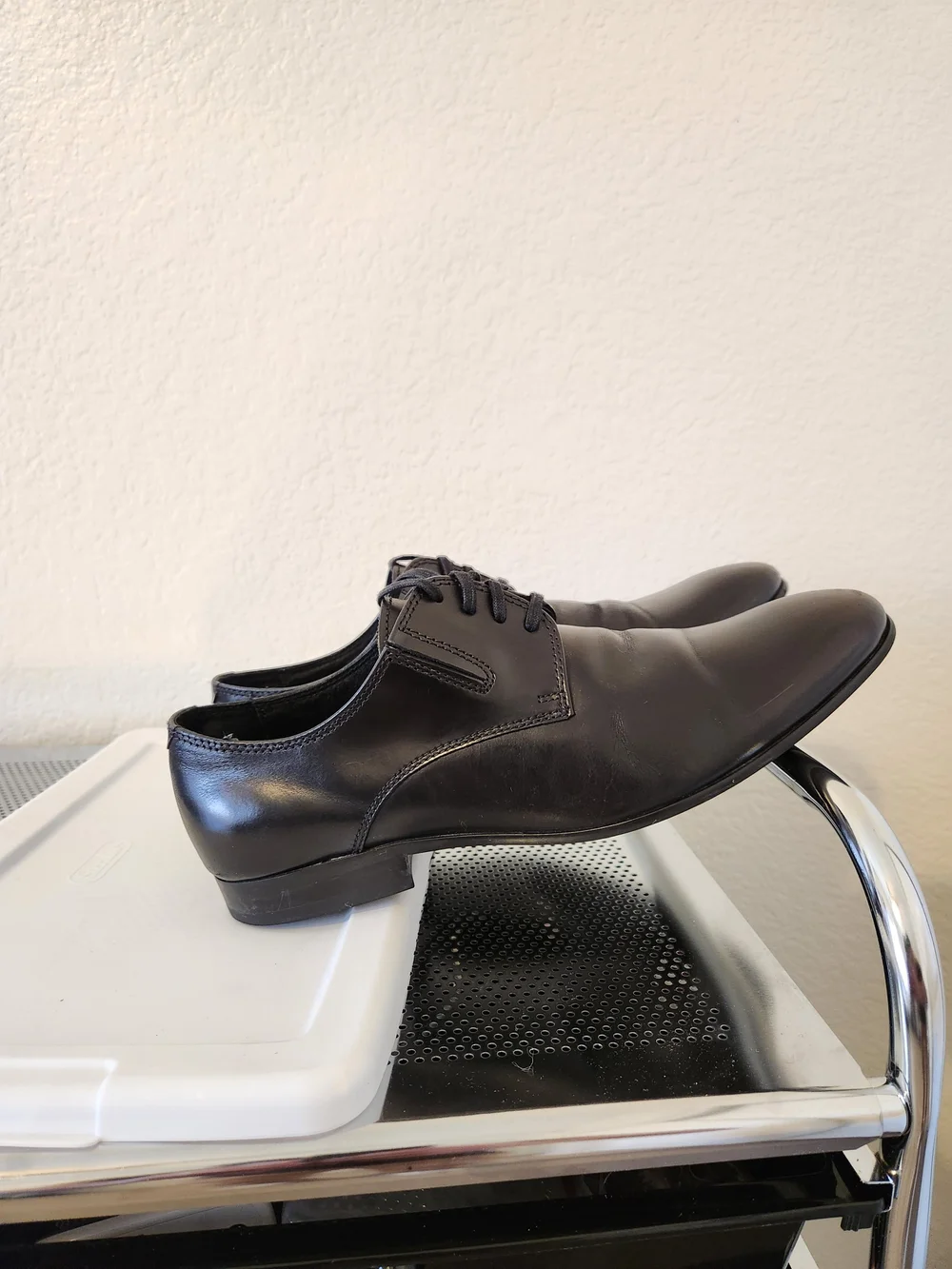 Kenneth Cole New York Black Leather Derby Shoes Men Size 8